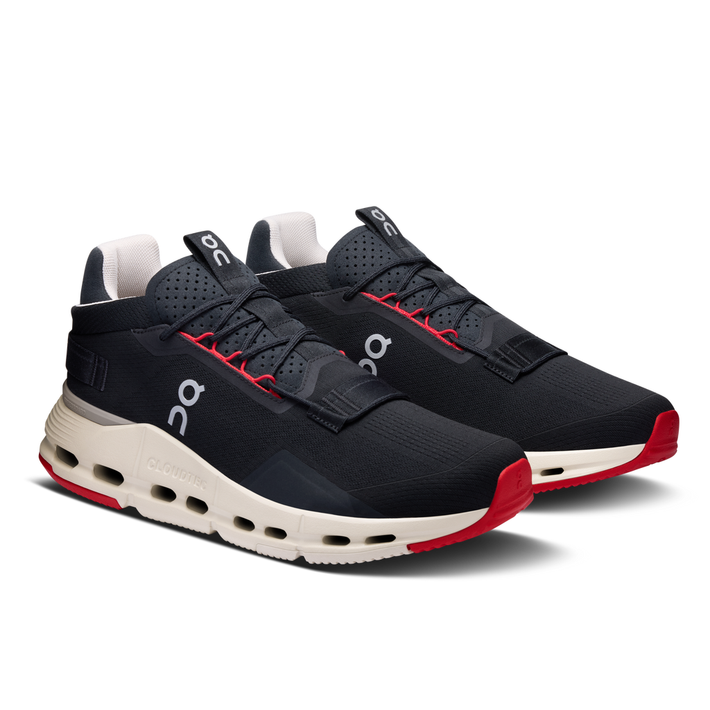 On Running Men's Cloudnova 2 Shoes - Black / Red