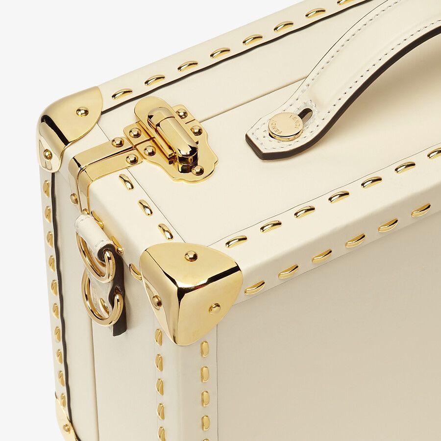 Fendi Small White Leather Suitcase