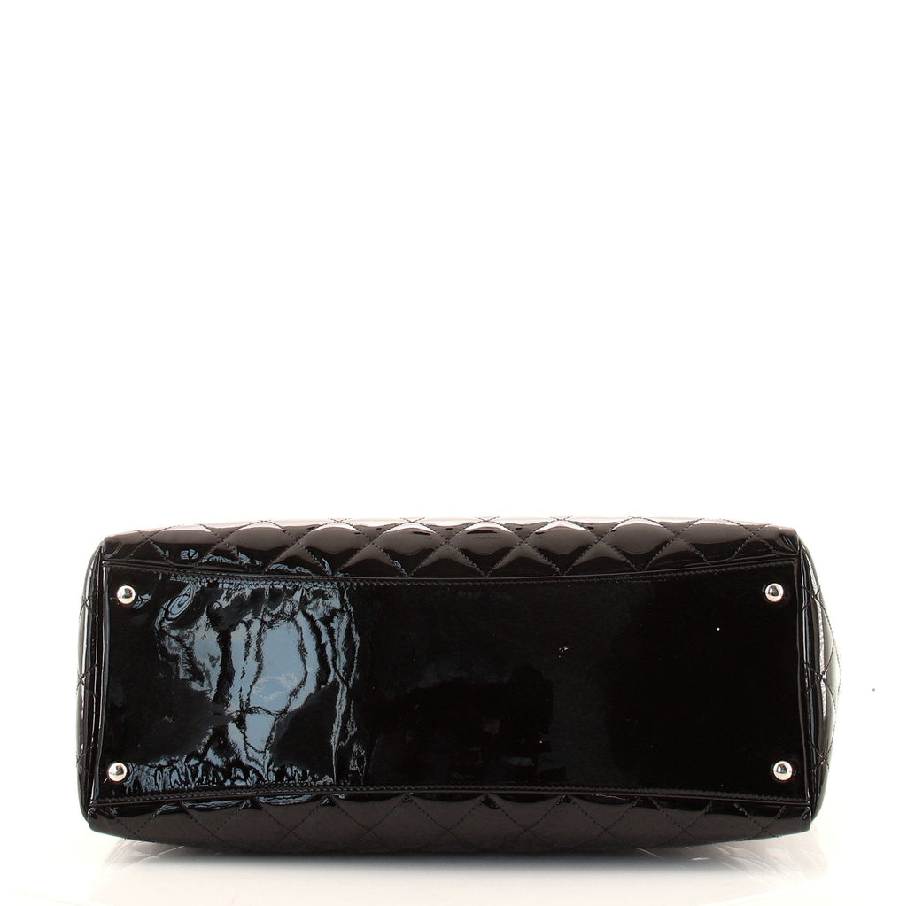 Coco Shine Tote Quilted Patent Large