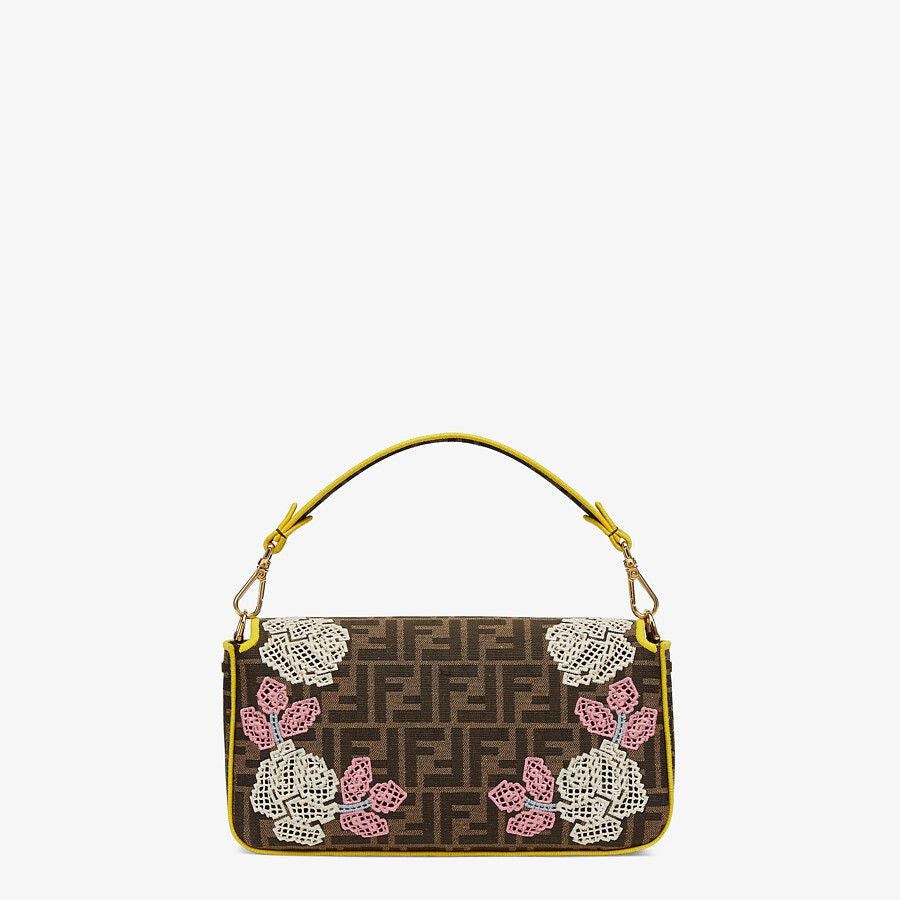 Fendi Embroidered Ff Fabric Bag