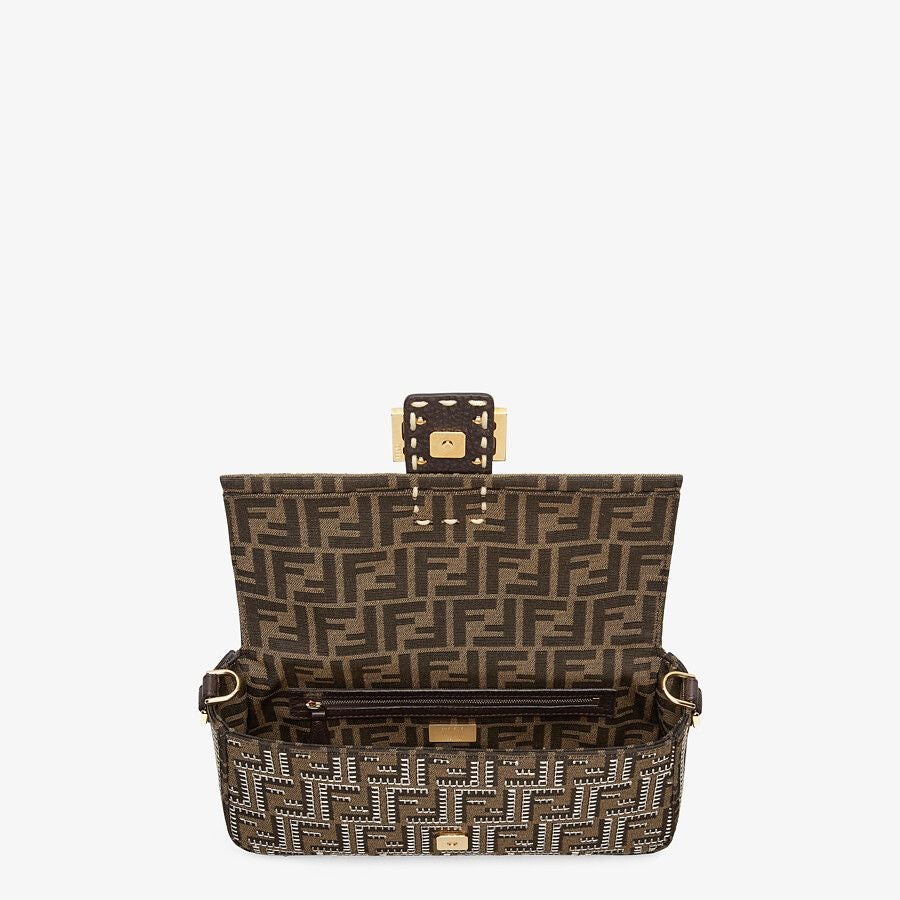 Fendi Embroidered Ff Fabric Bag