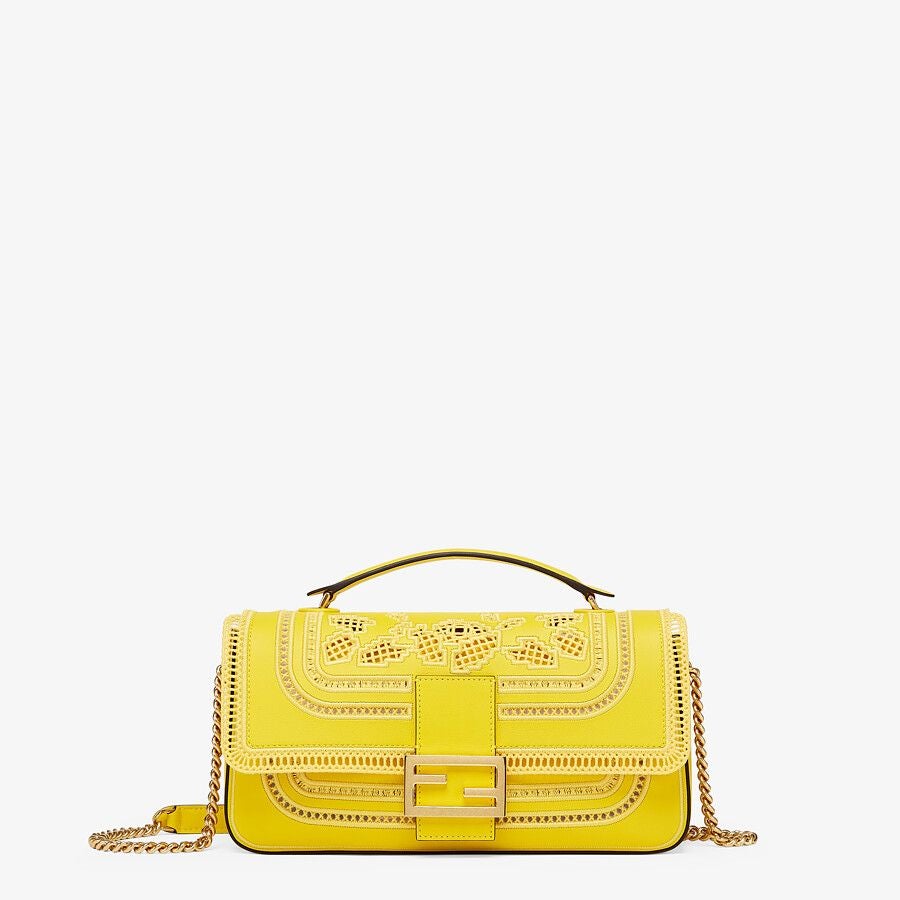 Fendi Embroidered Leather Bag