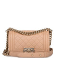 Copy of Chanel Camel Quilted Lambskin Small Boy Bag Light Gold Hardware-Payment 2