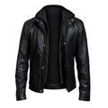 Urban Black Hooded Leather Jacket