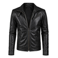 Classic Black Leather Biker Jacket