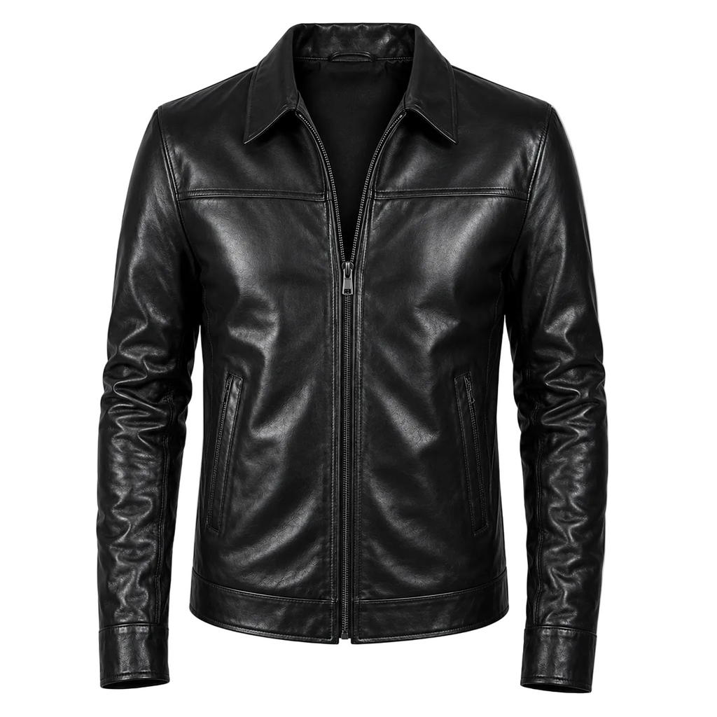 Midnight Black Leather Jacket