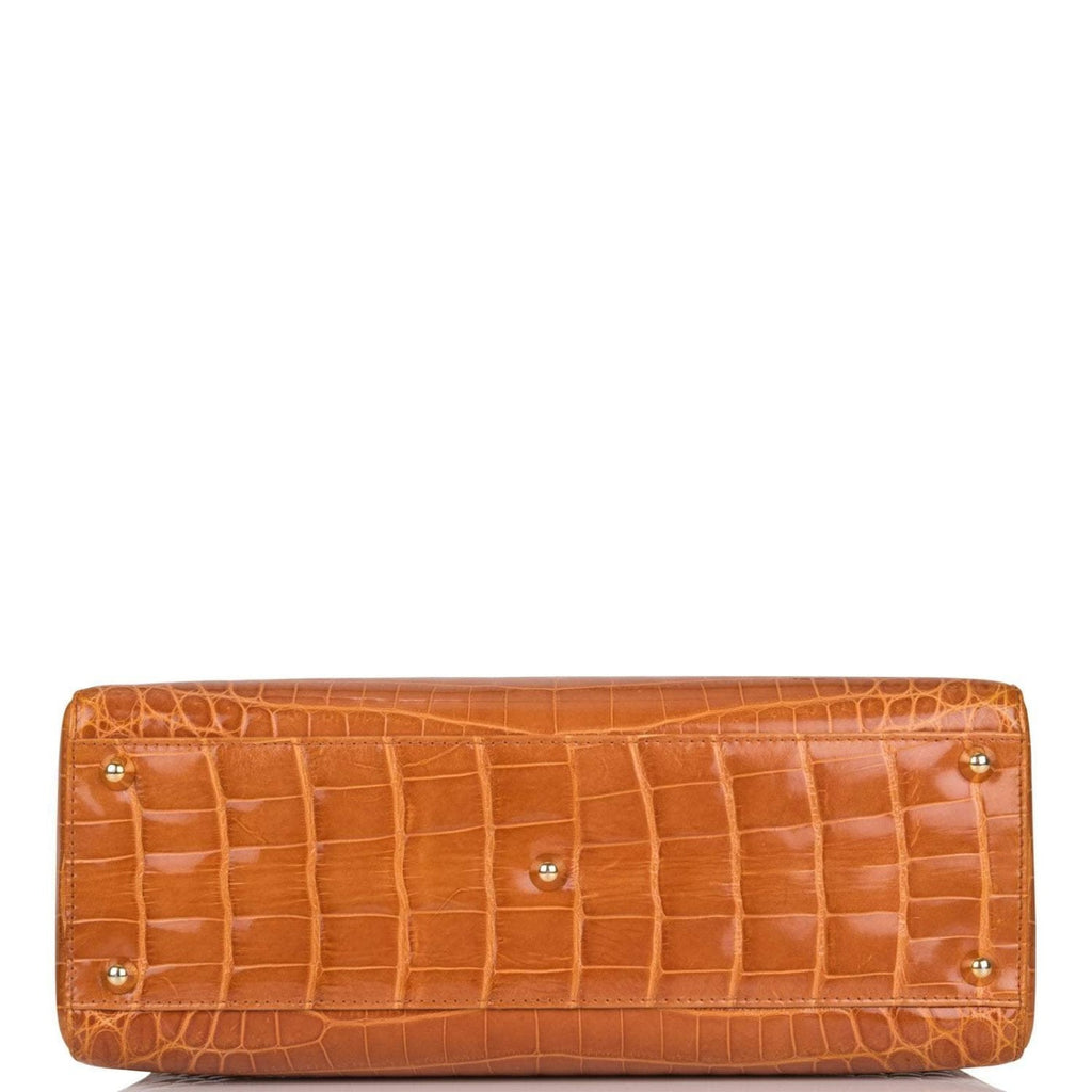 Christian Dior Honey Large Lady Dior Alligator Tote Gold Hardware