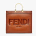 FENDI SUNSHINE LARGE Natural Coloured Leather Shopper
