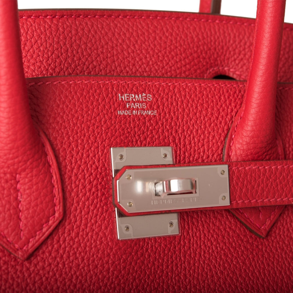 Hermes Rouge Casaque Verso Togo Birkin 30cm Palladium Hardware