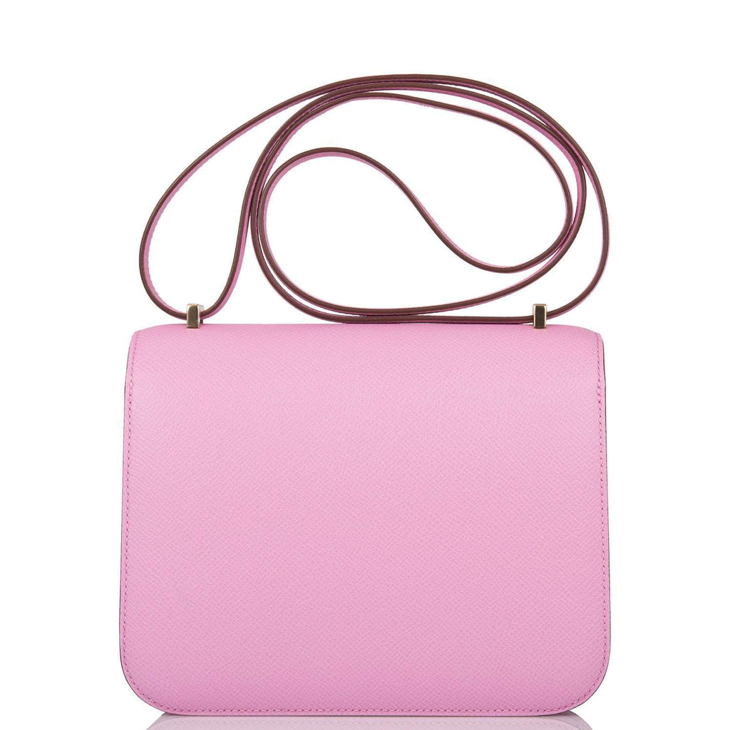 Hermes Mauve Sylvestre Epsom Mini Constance 18cm Permabrass Hardware
