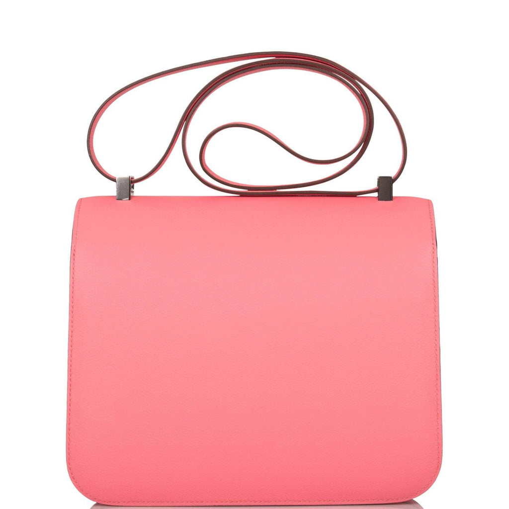 Hermes Rose D'Ete Verso Evercolor Constance 24cm Palladium Hardware