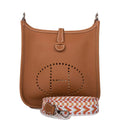 Hermes Gold Clemence Evelyne TPM Bag Palladium Hardware