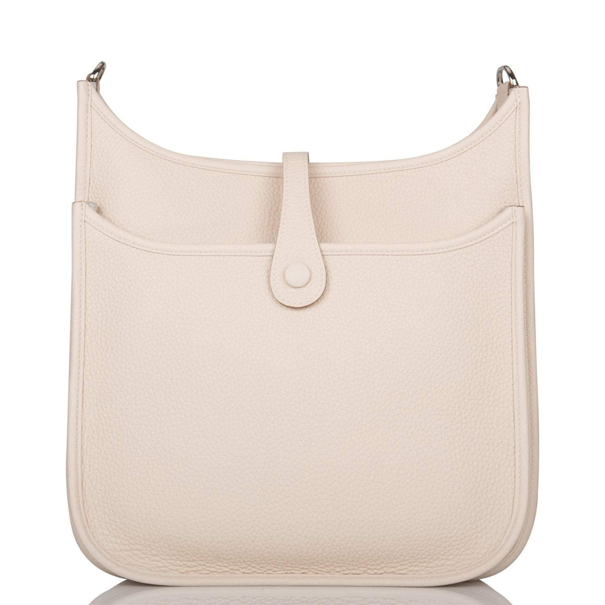Hermes Craie Clemence Evelyne III PM Bag Palladium Hardware