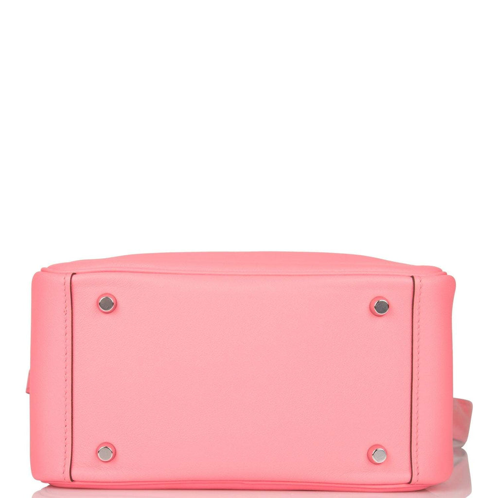 Hermes Rose D'Ete Swift Mini Lindy Palladium Hardware