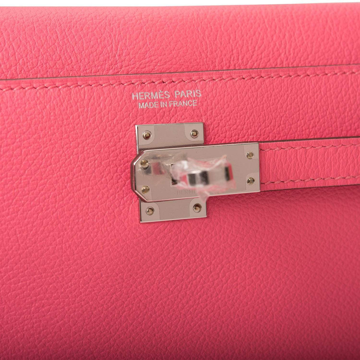Hermes Rose Azalee Evercolor Kelly Danse Palladium Hardware
