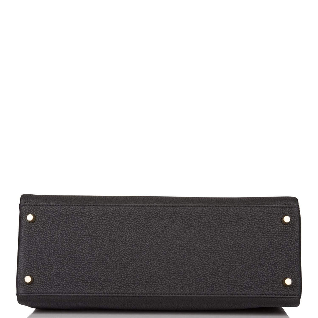 Hermes Black Togo Retourne Kelly 35cm Gold Hardware