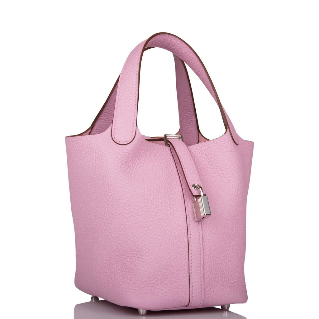 Hermes Picotin Lock 18 Mauve Sylvestre Clemence Palladium Hardware