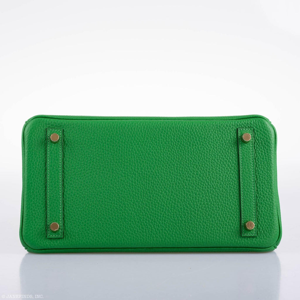 Hermes Birkin 25 Bambou (Bamboo) Green Togo with Gold Hardware