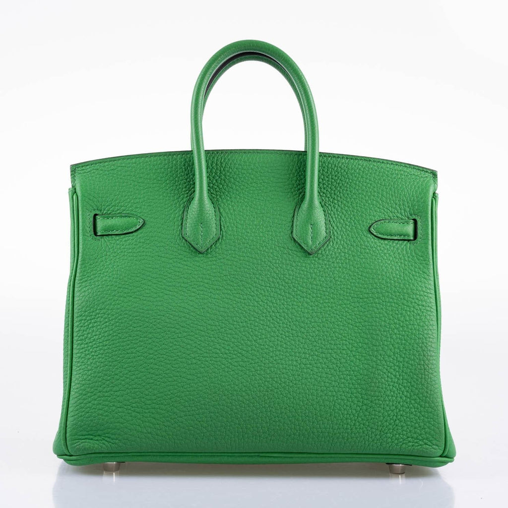 Hermes Birkin 25 Bambou (Bamboo) Green Togo with Palladium Hardware