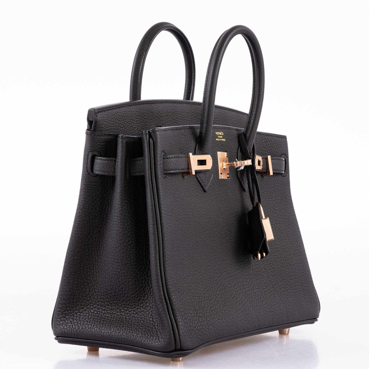 Hermes Birkin 25 Black Togo leather Rose Gold Hardware