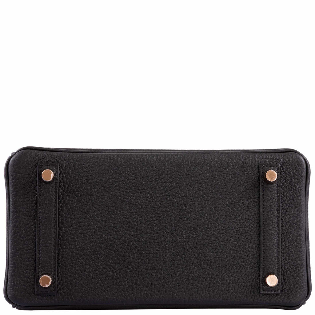 Hermes Birkin 25 Black Togo leather Rose Gold Hardware