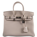 Hermes Birkin 25 Craie Togo Palladium Hardware