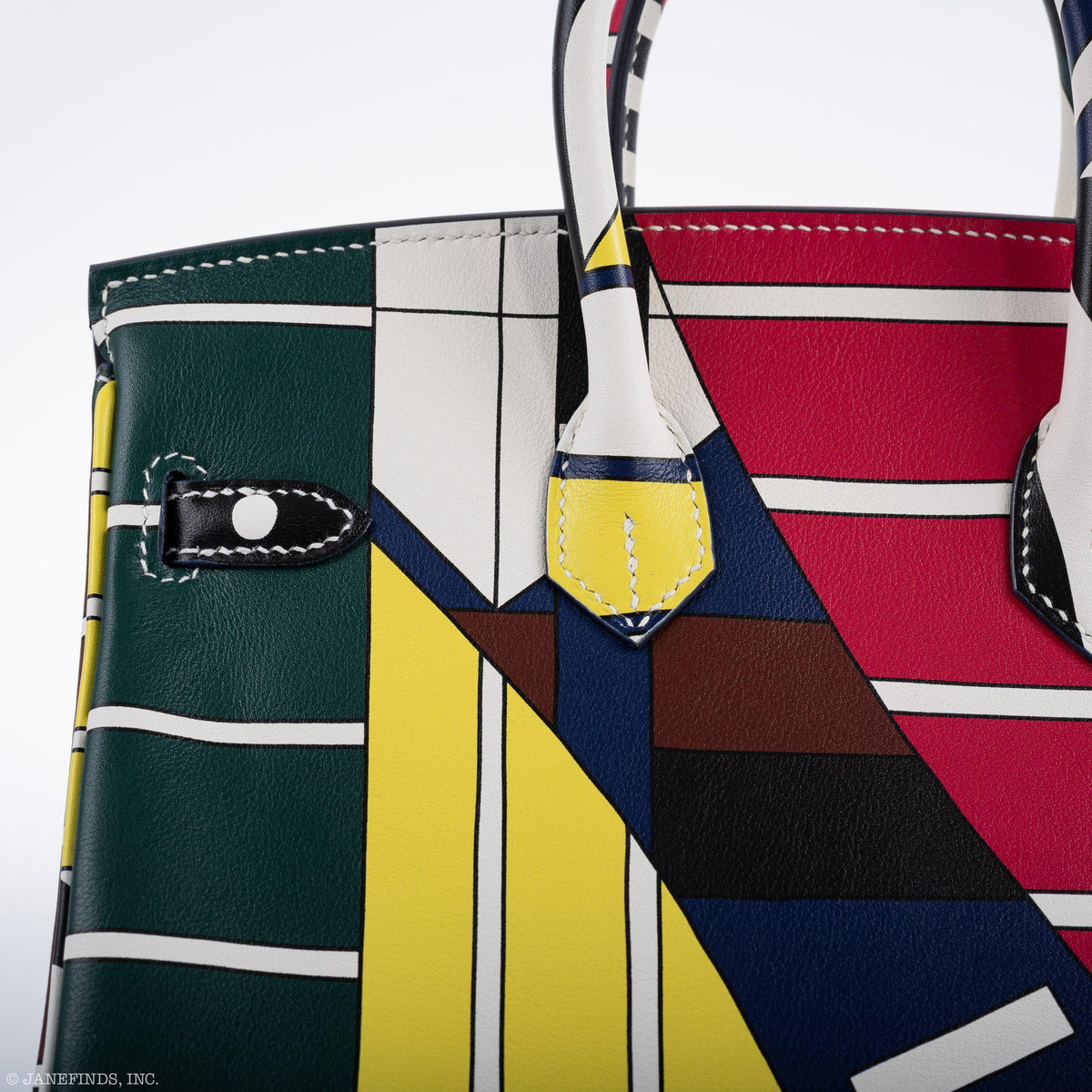 Hermes Birkin 25 "One Two Three And Away We Go!" Limited Edition By Nigel Peak Multicolor Swift Leather