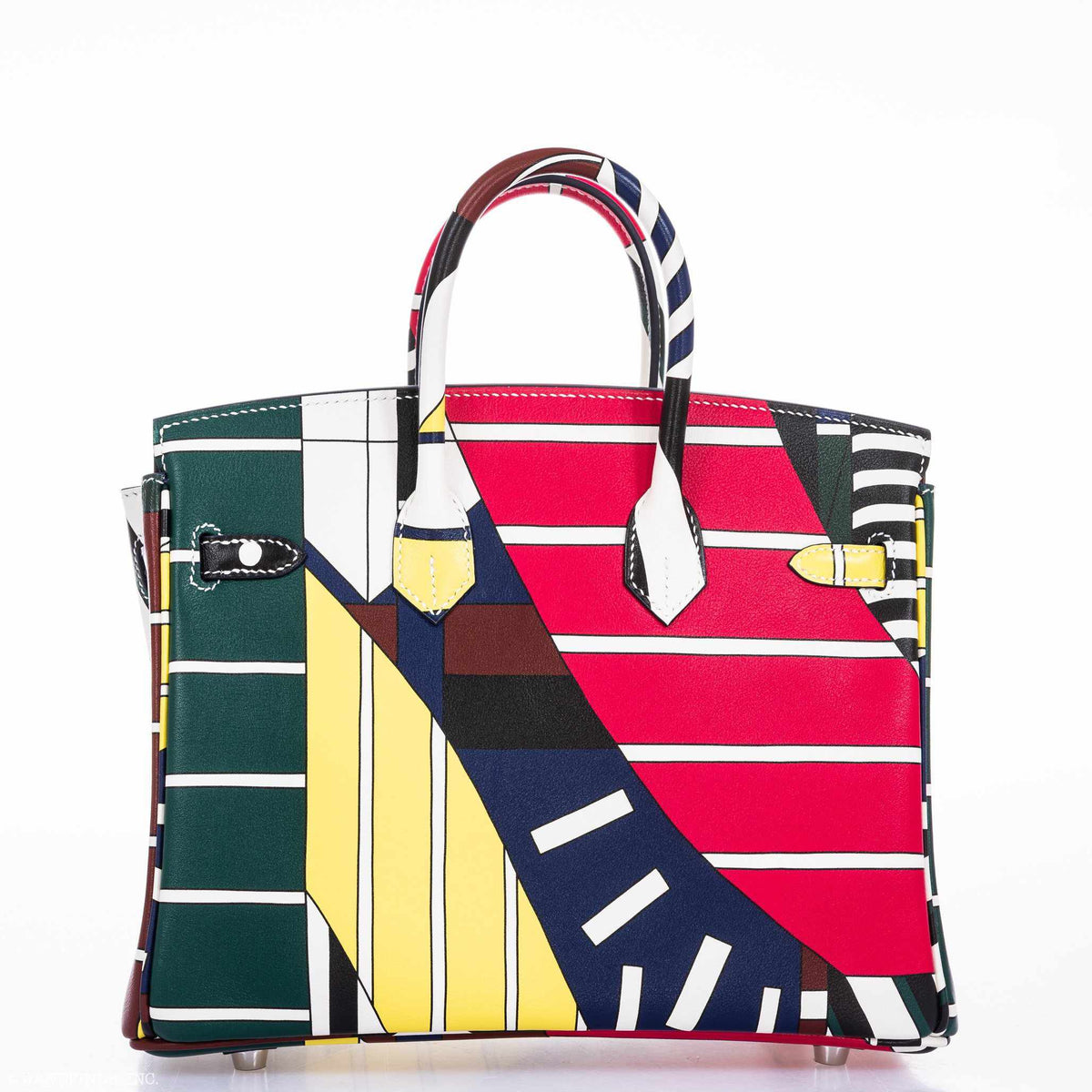 Hermes Birkin 25 "One Two Three And Away We Go!" Limited Edition By Nigel Peak Multicolor Swift Leather