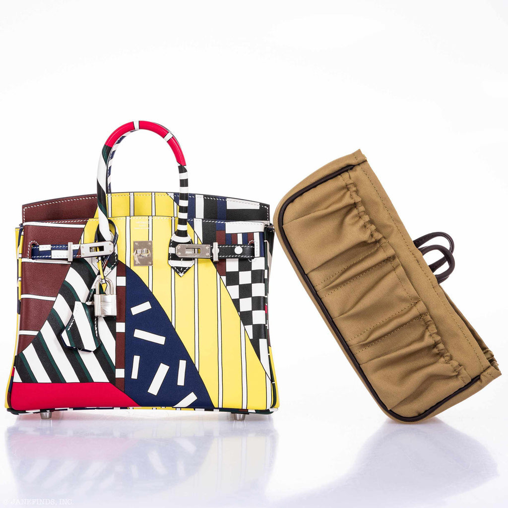 Hermes Birkin 25 "One Two Three And Away We Go!" Limited Edition By Nigel Peak Multicolor Swift Leather