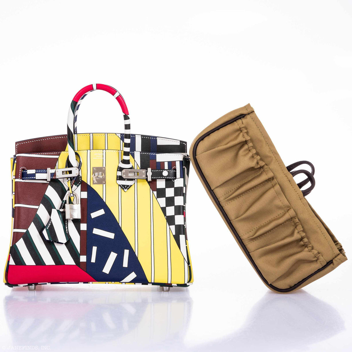 Hermes Birkin 25 "One Two Three And Away We Go!" Limited Edition By Nigel Peak Multicolor Swift Leather