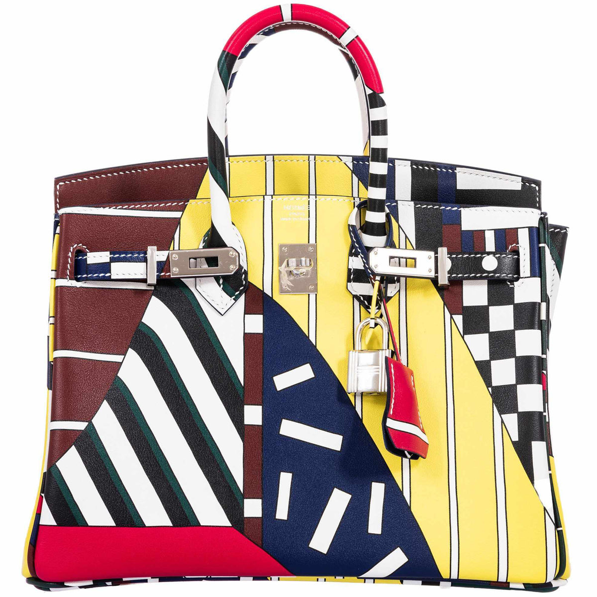 Hermes Birkin 25 "One Two Three And Away We Go!" Limited Edition By Nigel Peak Multicolor Swift Leather