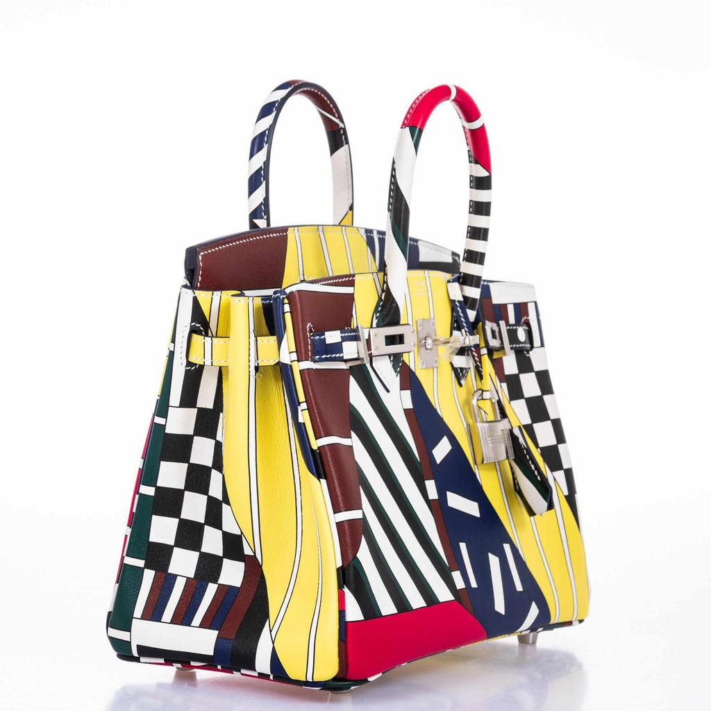 Hermes Birkin 25 "One Two Three And Away We Go!" Limited Edition By Nigel Peak Multicolor Swift Leather