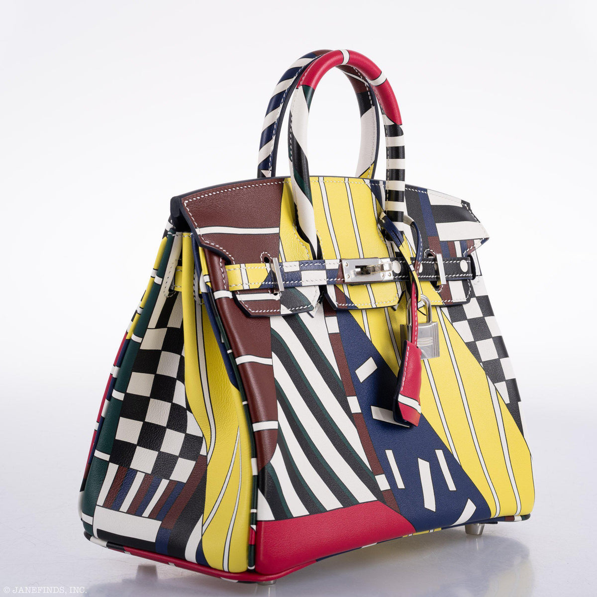 Hermes Birkin 25 "One Two Three And Away We Go!" Limited Edition By Nigel Peak Multicolor Swift Leather
