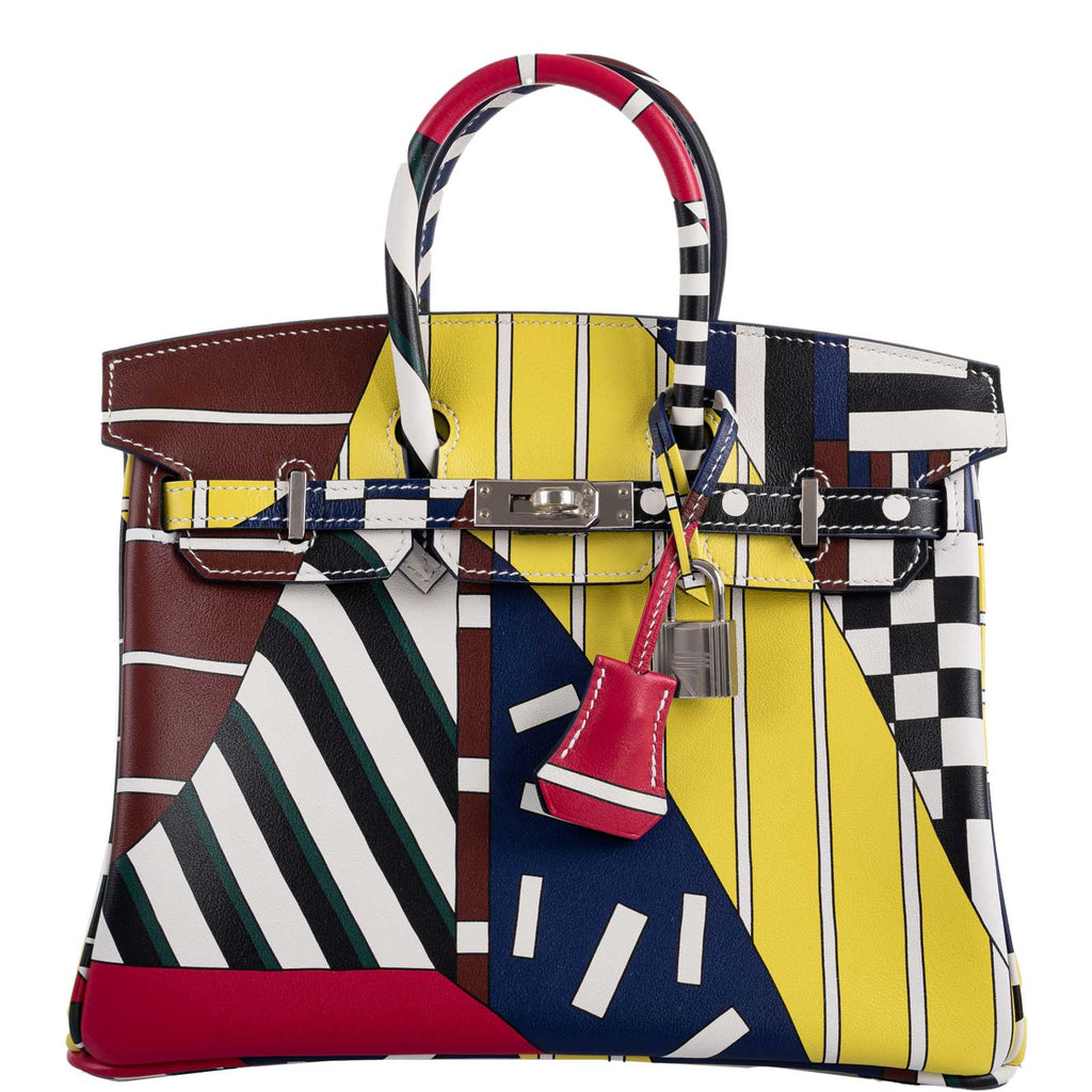 Hermes Birkin 25 "One Two Three And Away We Go!" Limited Edition By Nigel Peak Multicolor Swift Leather