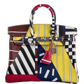 Hermes Birkin 25 "One Two Three And Away We Go!" Limited Edition By Nigel Peak Multicolor Swift Leather