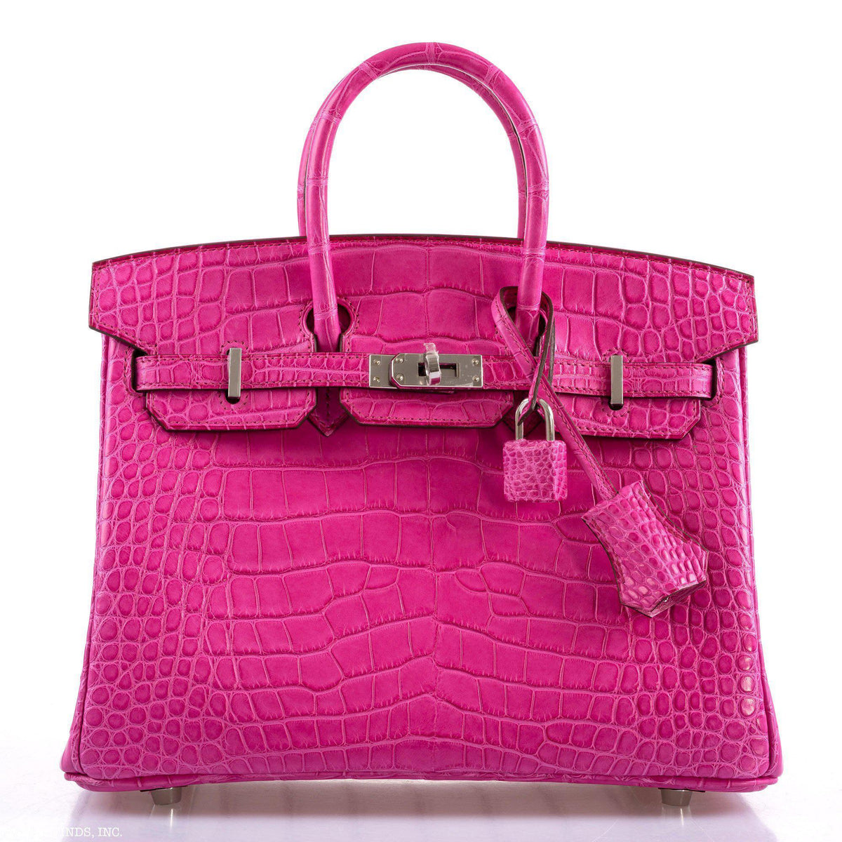 Hermes Birkin 25 Rose Shocking Matte Alligator Palladium Hardware