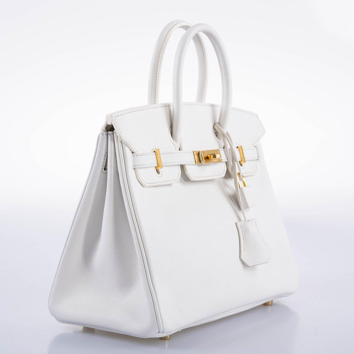 Hermes Birkin 25 White Epsom with Gold Hardware