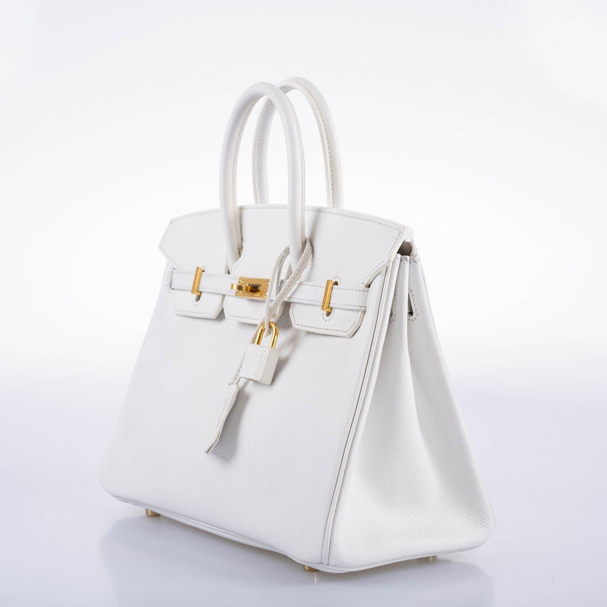 Hermes Birkin 25 White Epsom with Gold Hardware