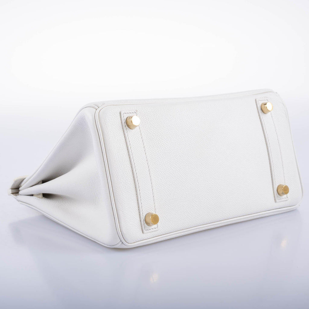 Hermes Birkin 25 White Epsom with Gold Hardware