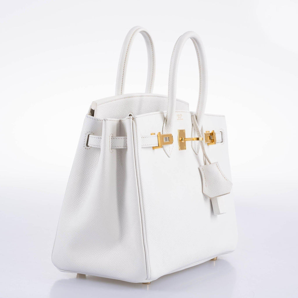 Hermes Birkin 25 White Epsom with Gold Hardware