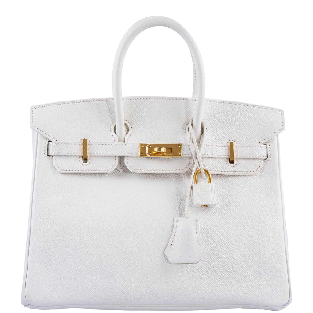 Hermes Birkin 25 White Epsom with Gold Hardware