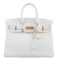 Hermes Birkin 25 White Epsom with Gold Hardware