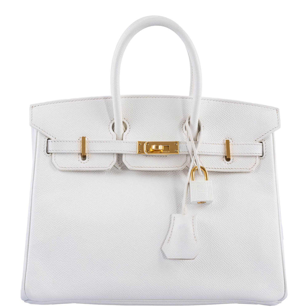 Hermes Birkin 25 White Epsom with Gold Hardware