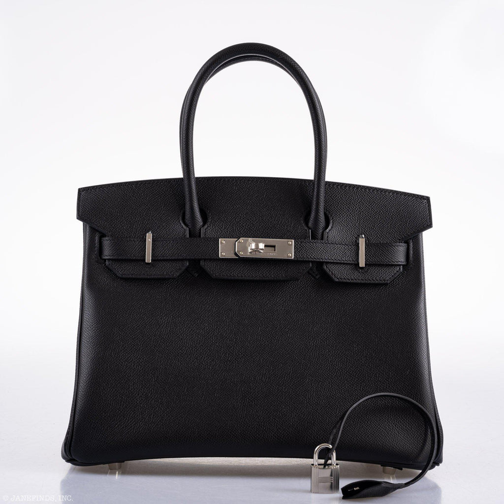 Hermes Birkin 30 Black Epsom Palladium Hardware
