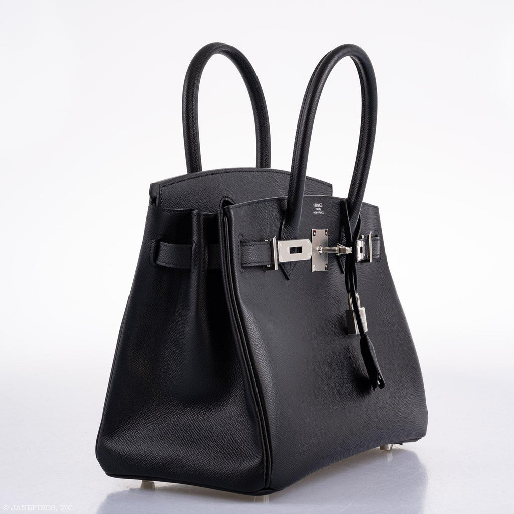 Hermes Birkin 30 Black Epsom Palladium Hardware