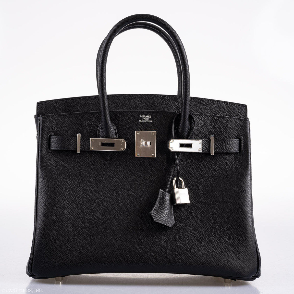 Hermes Birkin 30 Black Epsom Palladium Hardware