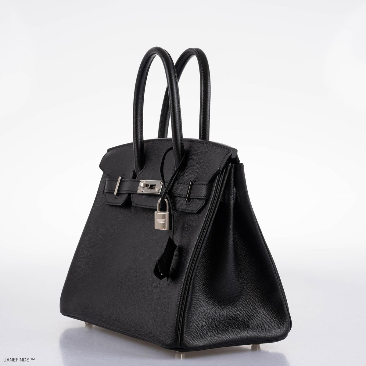 Hermes Birkin 30 Black Epsom with Palladium Hardware