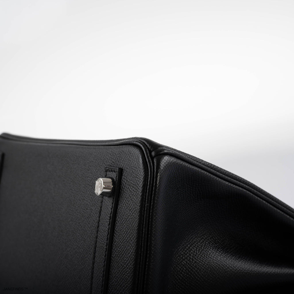 Hermes Birkin 30 Black Epsom with Palladium Hardware