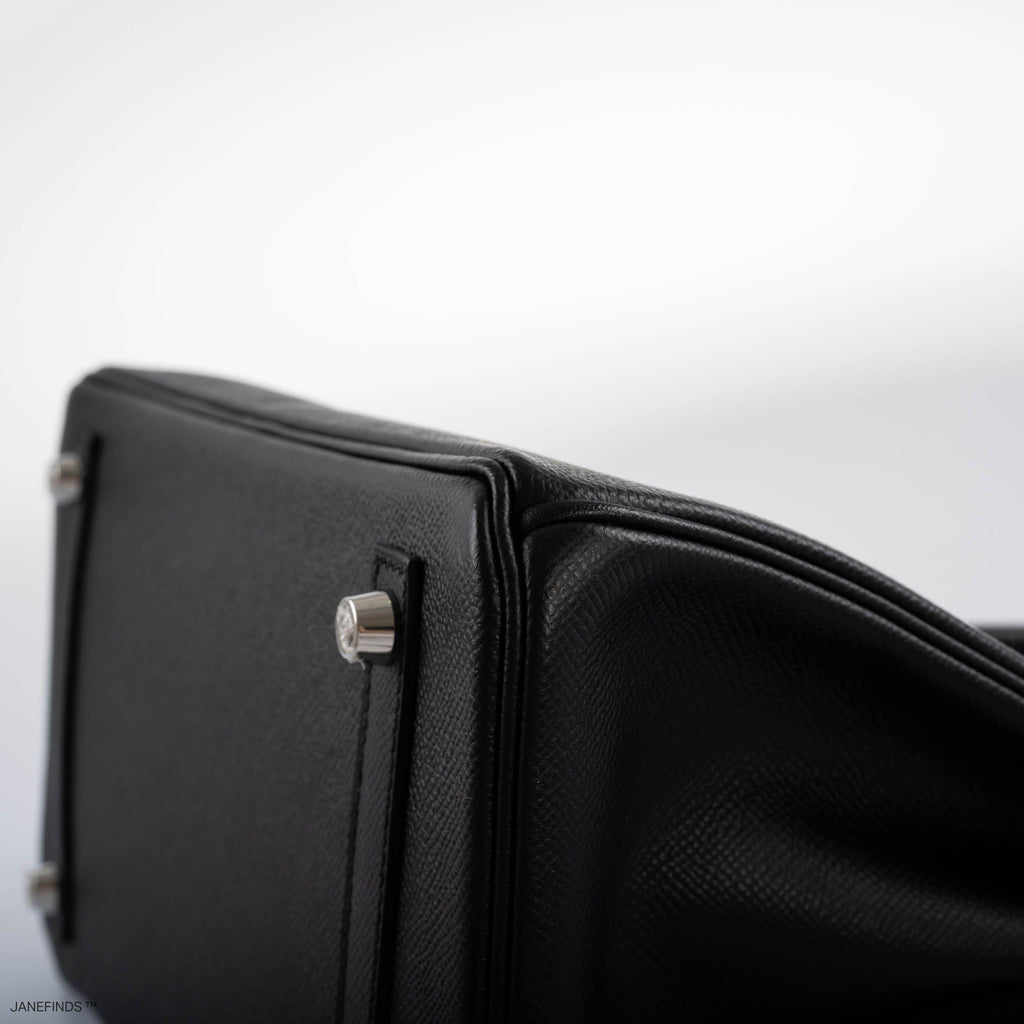 Hermes Birkin 30 Black Epsom with Palladium Hardware