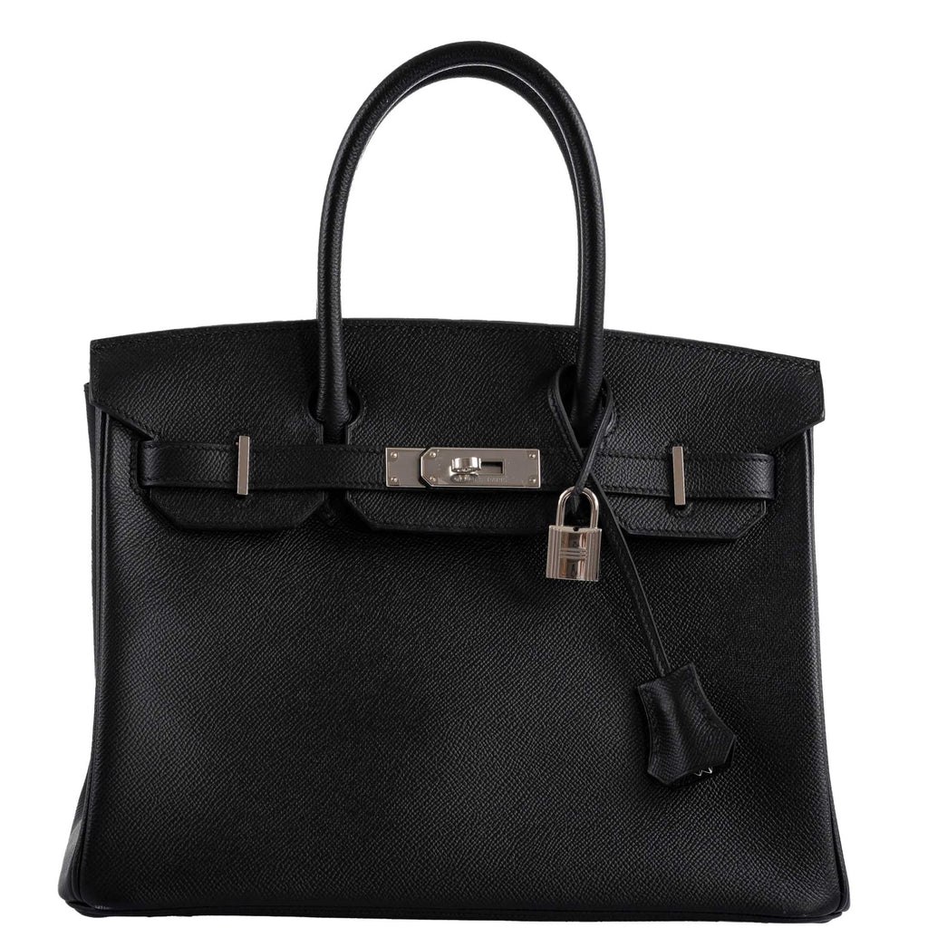 Hermes Birkin 30 Black Epsom with Palladium Hardware